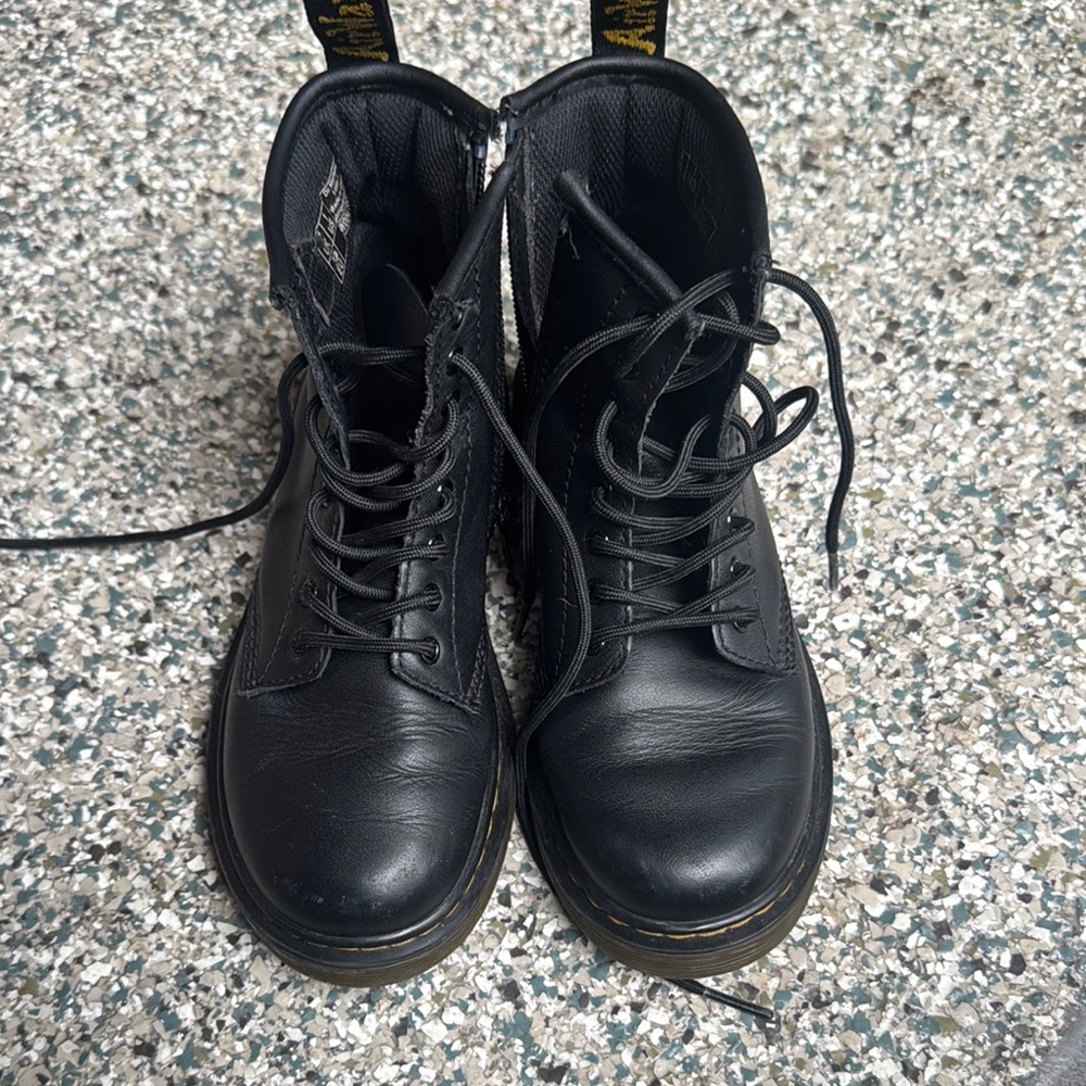 Dr. Martens Black Combat Boots with Chunky Sole
